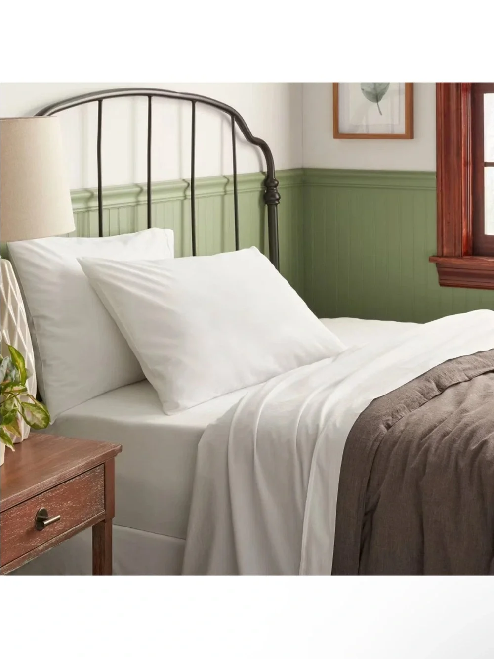 NWT Queen 250 Thread Count Organic Percale Sheet Set True White - Threshold